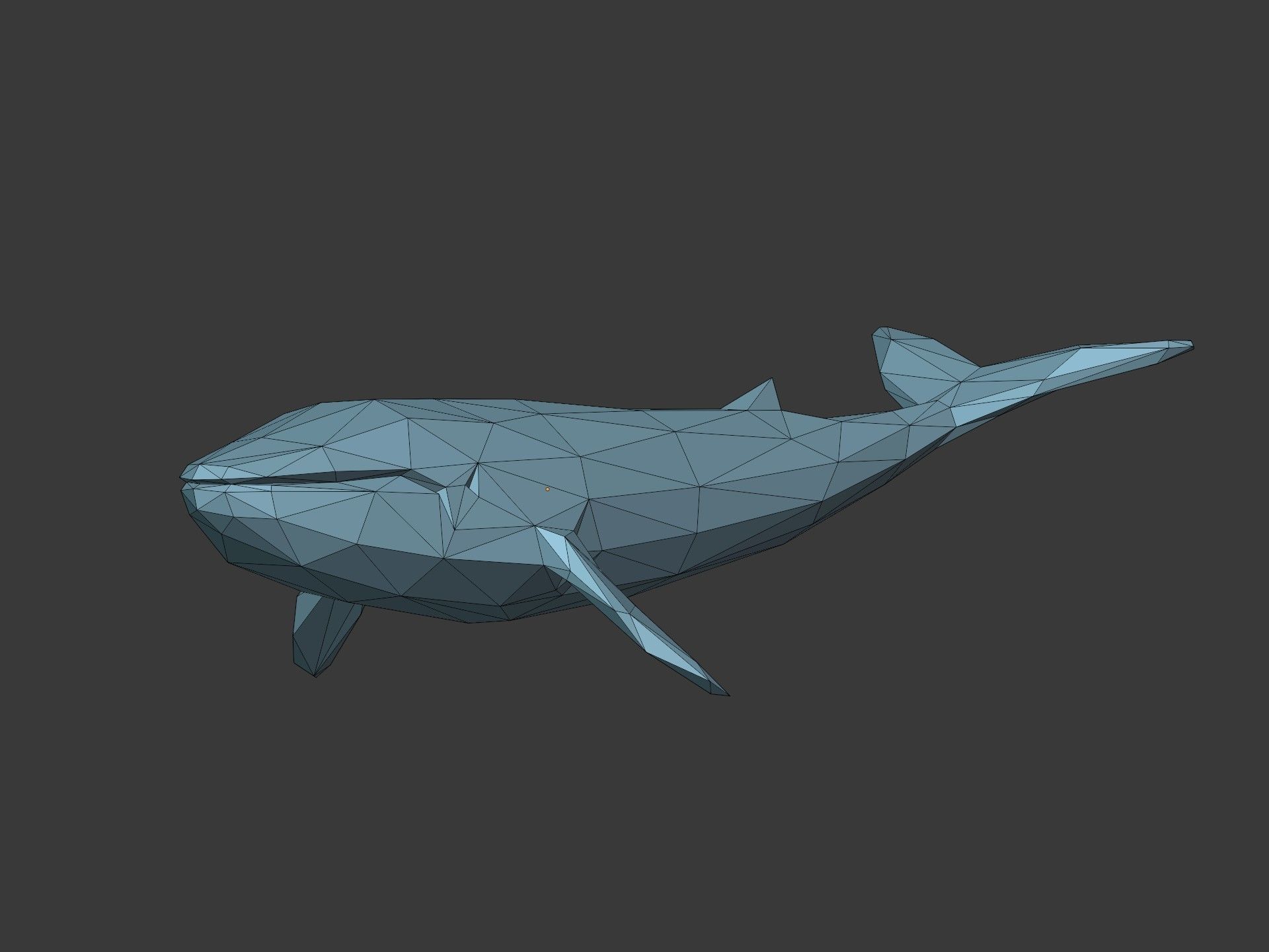 LowPoly Blue Whale Low-poly 3D model_8