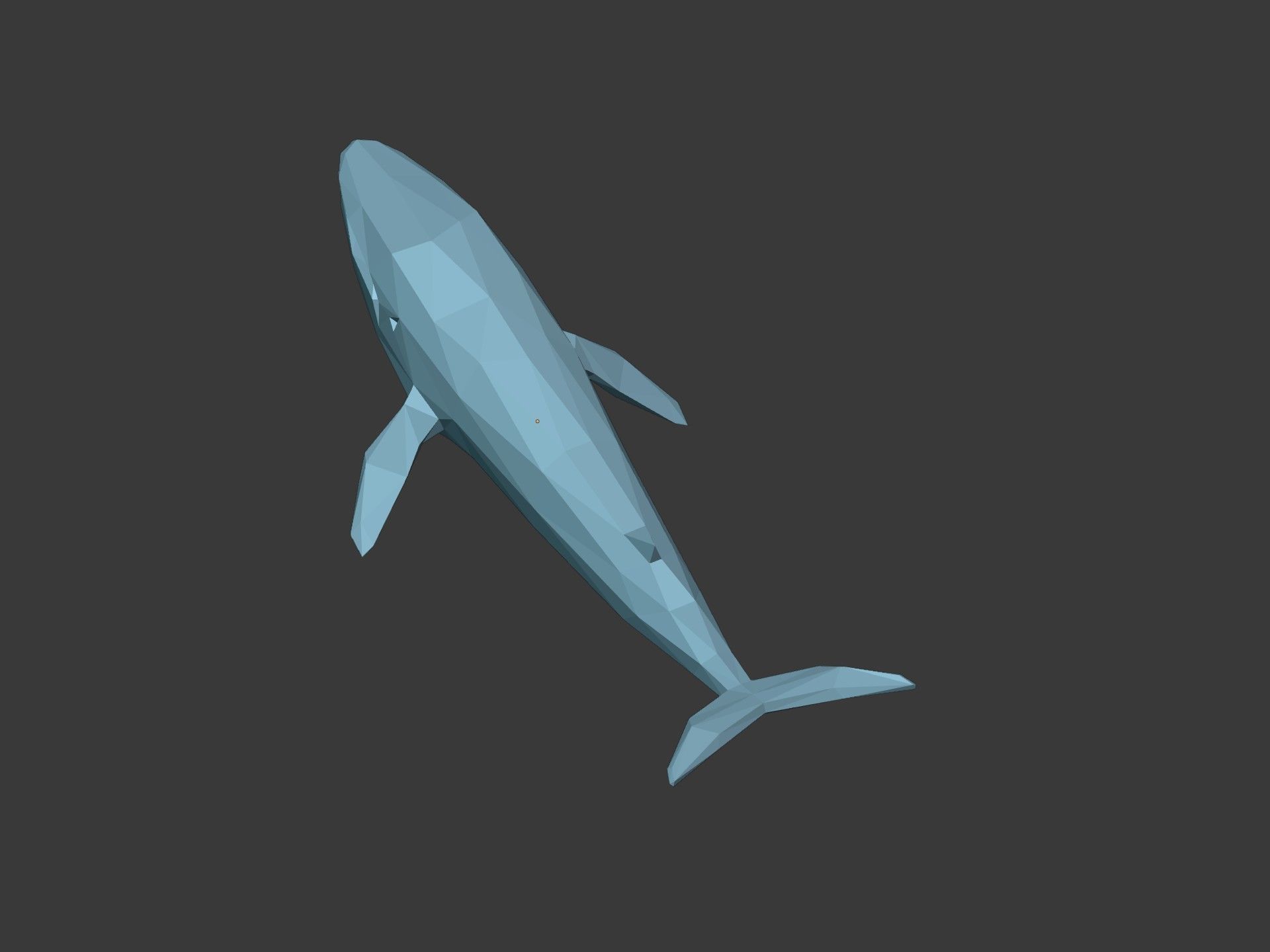LowPoly Blue Whale Low-poly 3D model_21
