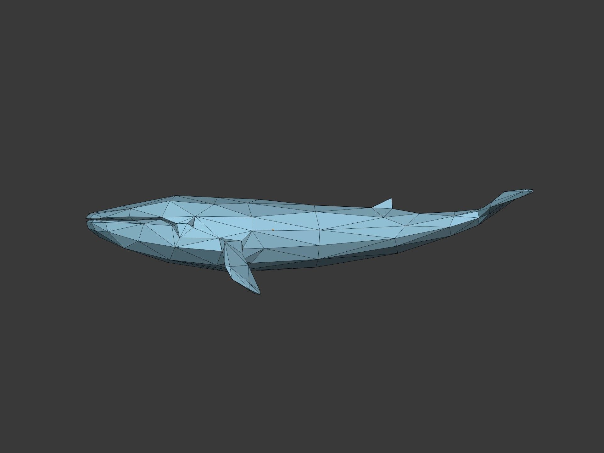 LowPoly Blue Whale Low-poly 3D model_4