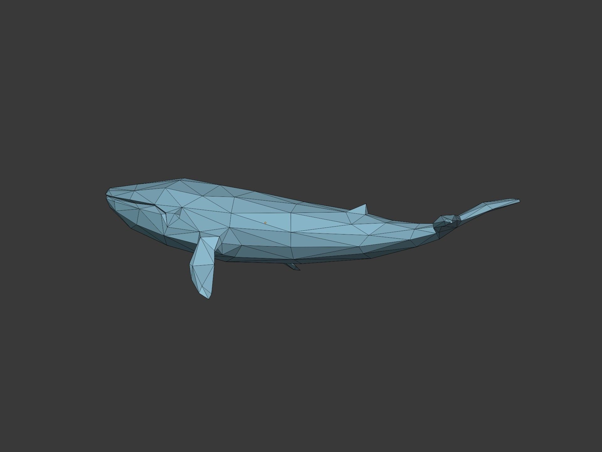 LowPoly Blue Whale Low-poly 3D model_16