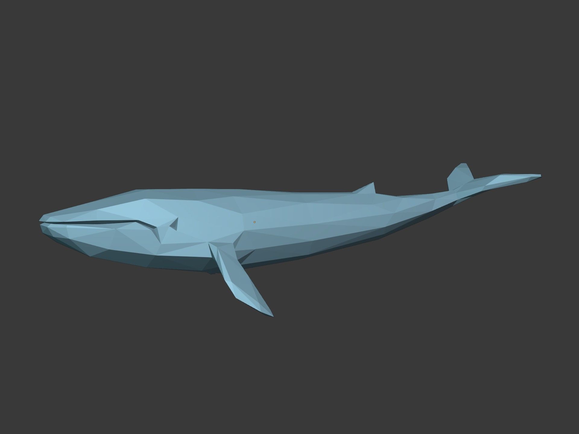 LowPoly Blue Whale Low-poly 3D model_1