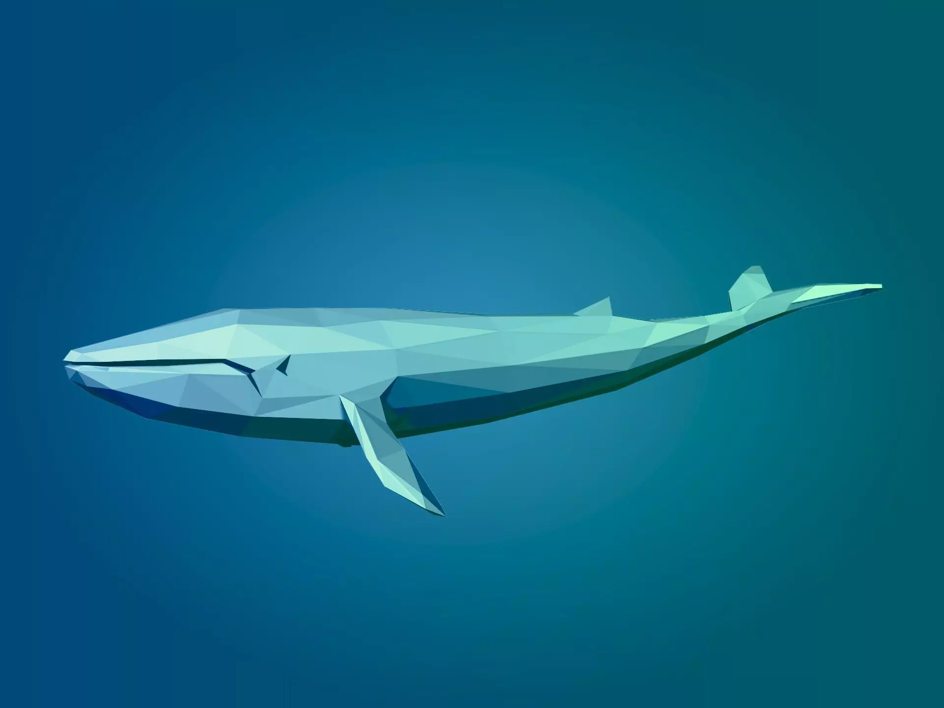 LowPoly Blue Whale Low-poly 3D model_0
