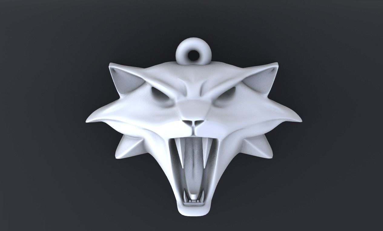 Pendant The Witcher cat Cat-school for CNC or 3D 3D print model_4