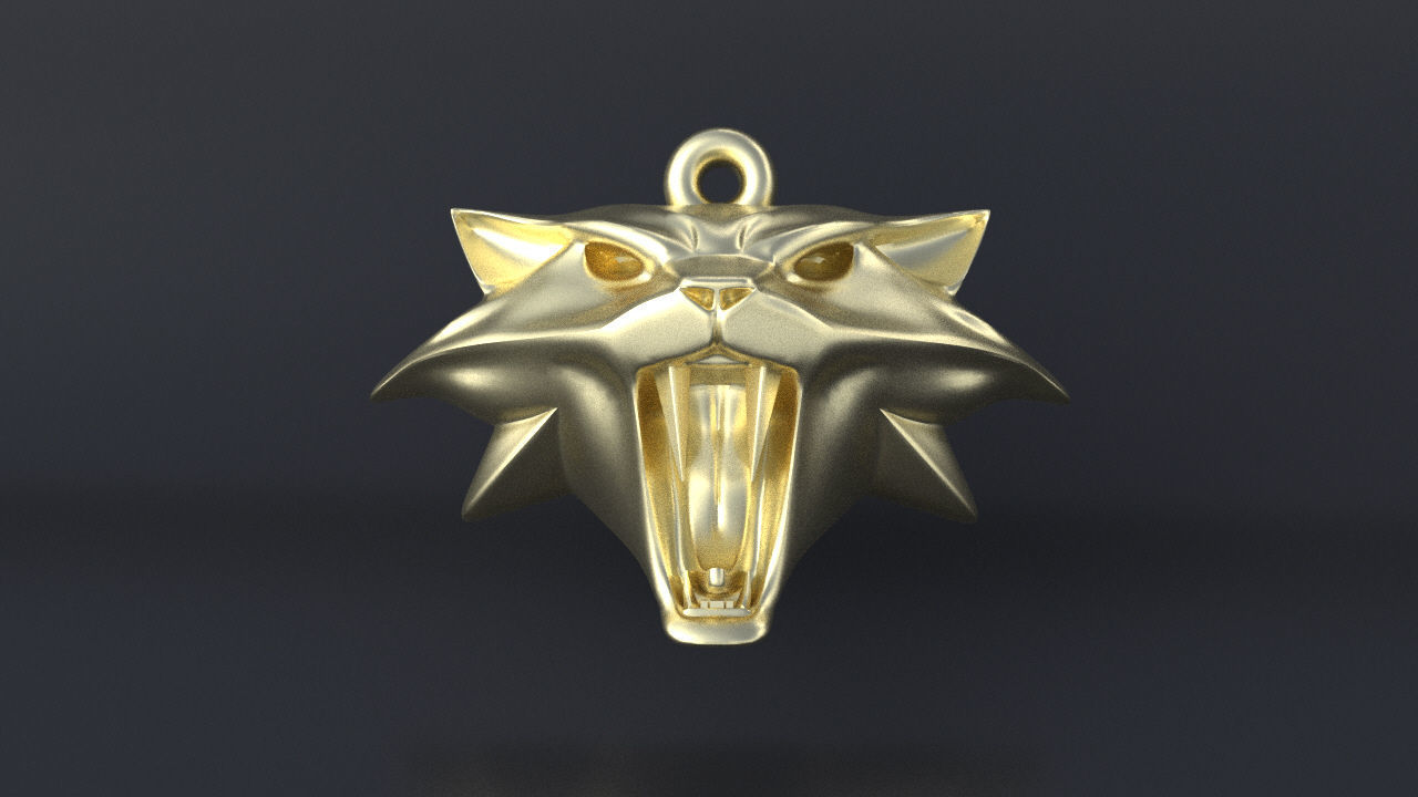 Pendant The Witcher cat Cat-school for CNC or 3D 3D print model_8