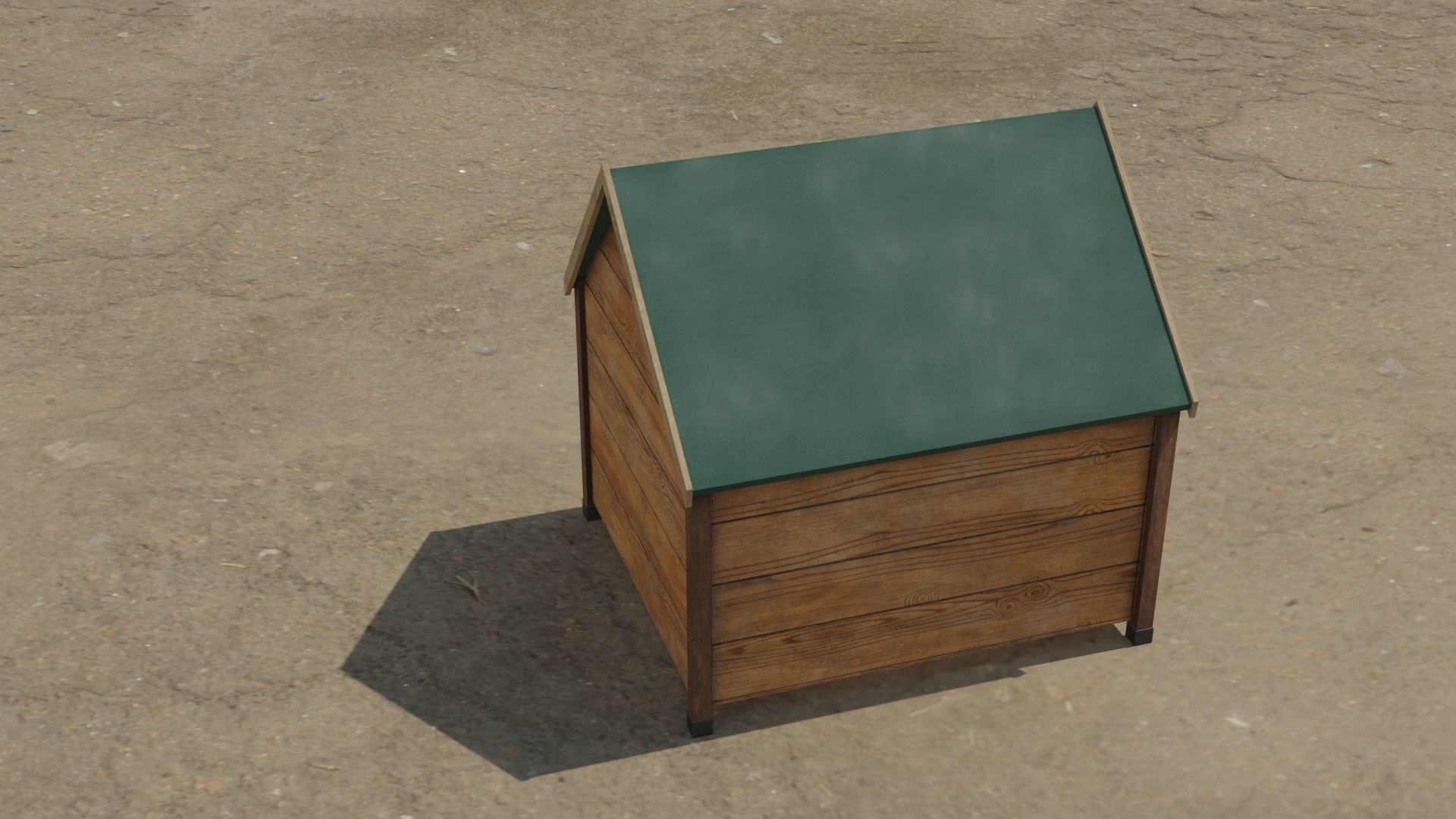 Dog house 3D model Low-poly 3D model_8