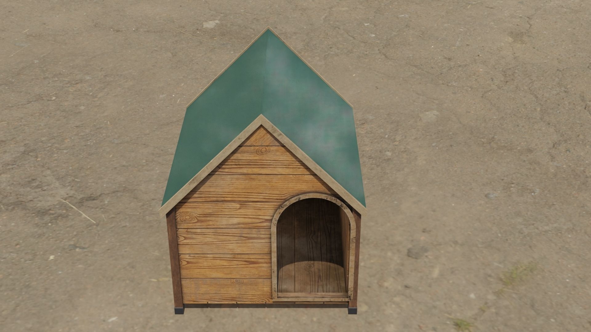 Dog house 3D model Low-poly 3D model_9