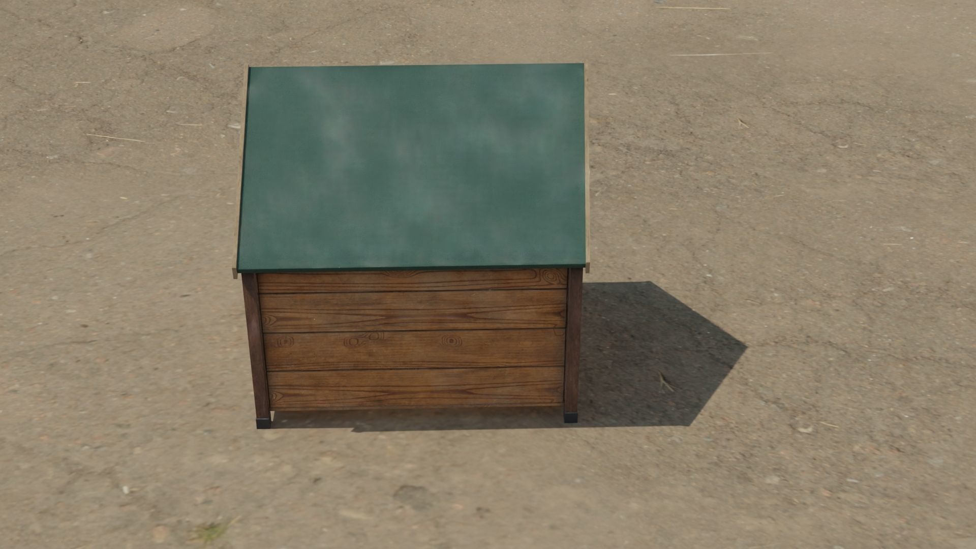 Dog house 3D model Low-poly 3D model_2