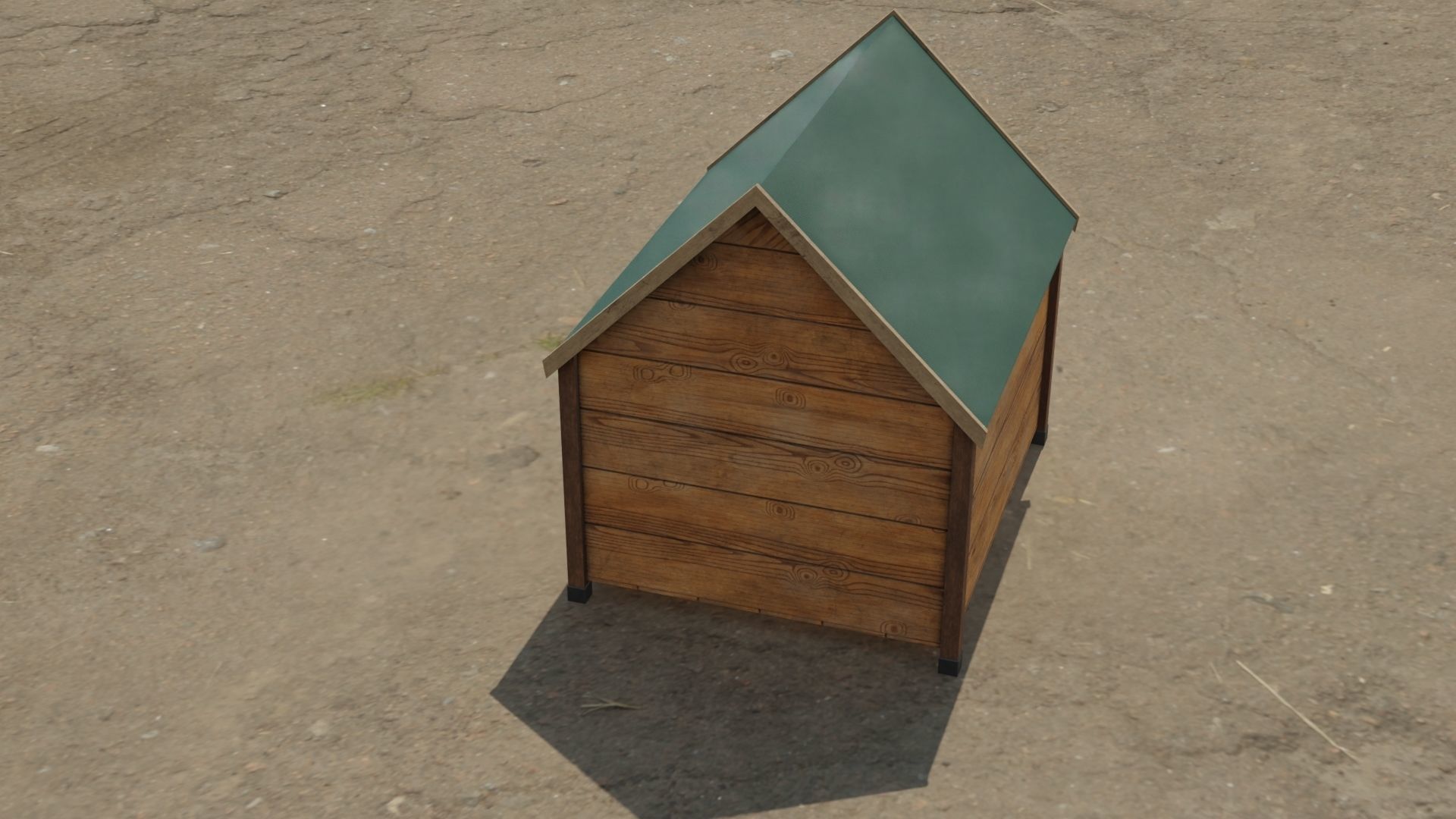 Dog house 3D model Low-poly 3D model_10