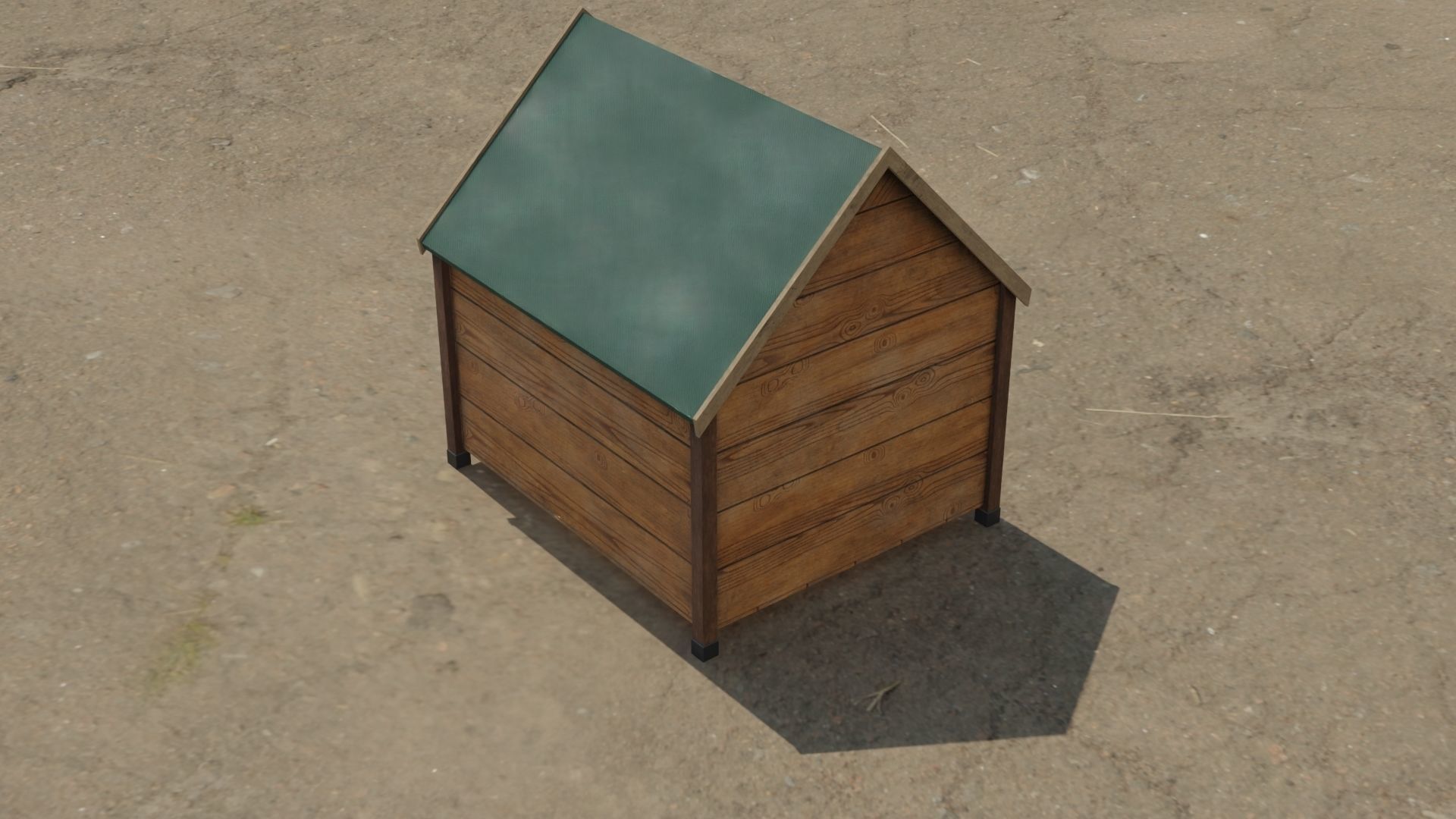Dog house 3D model Low-poly 3D model_12