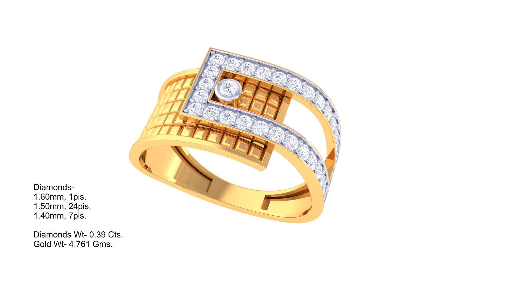 Wedding Engagement Rings 3dm STL OBJ FBX Renders Details 3D print model_1