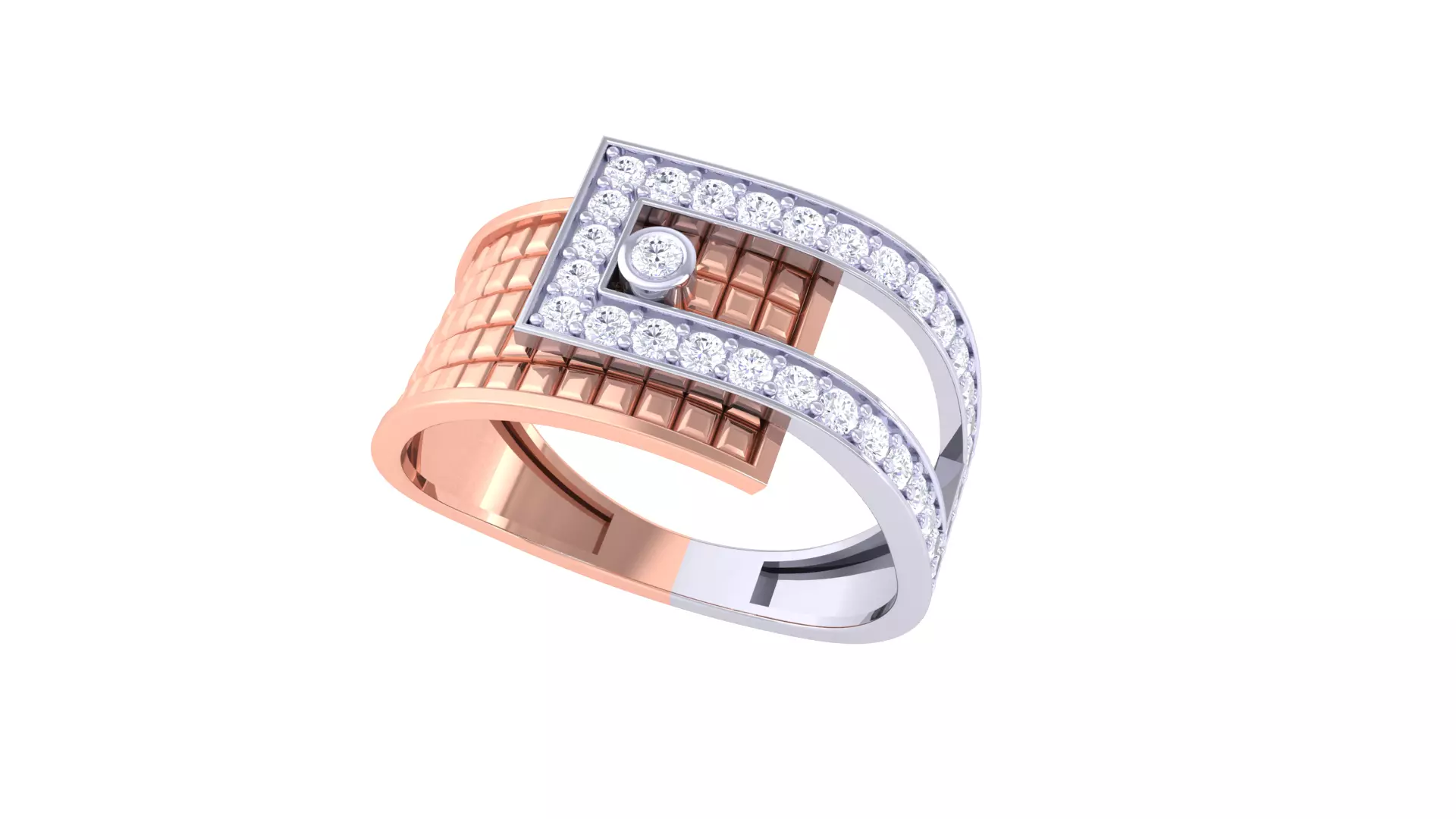 Wedding Engagement Rings 3dm STL OBJ FBX Renders Details 3D print model_0