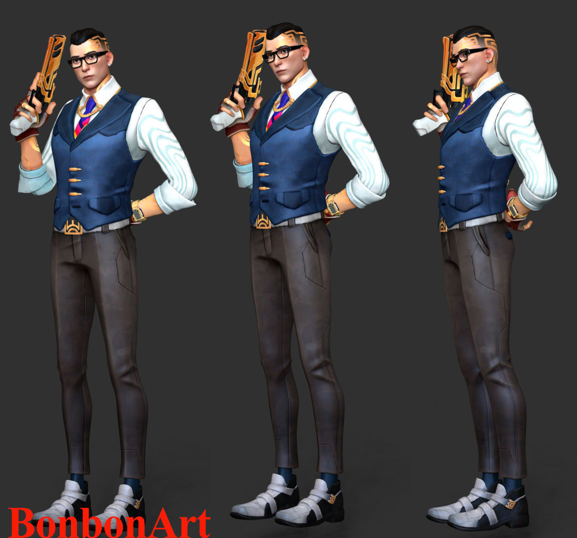 Chamber - Valorant 3D print model_1