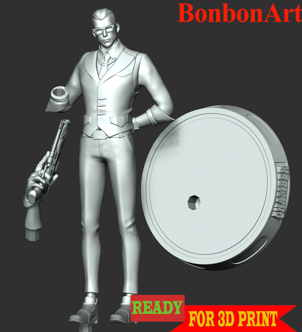 Chamber - Valorant 3D print model_3