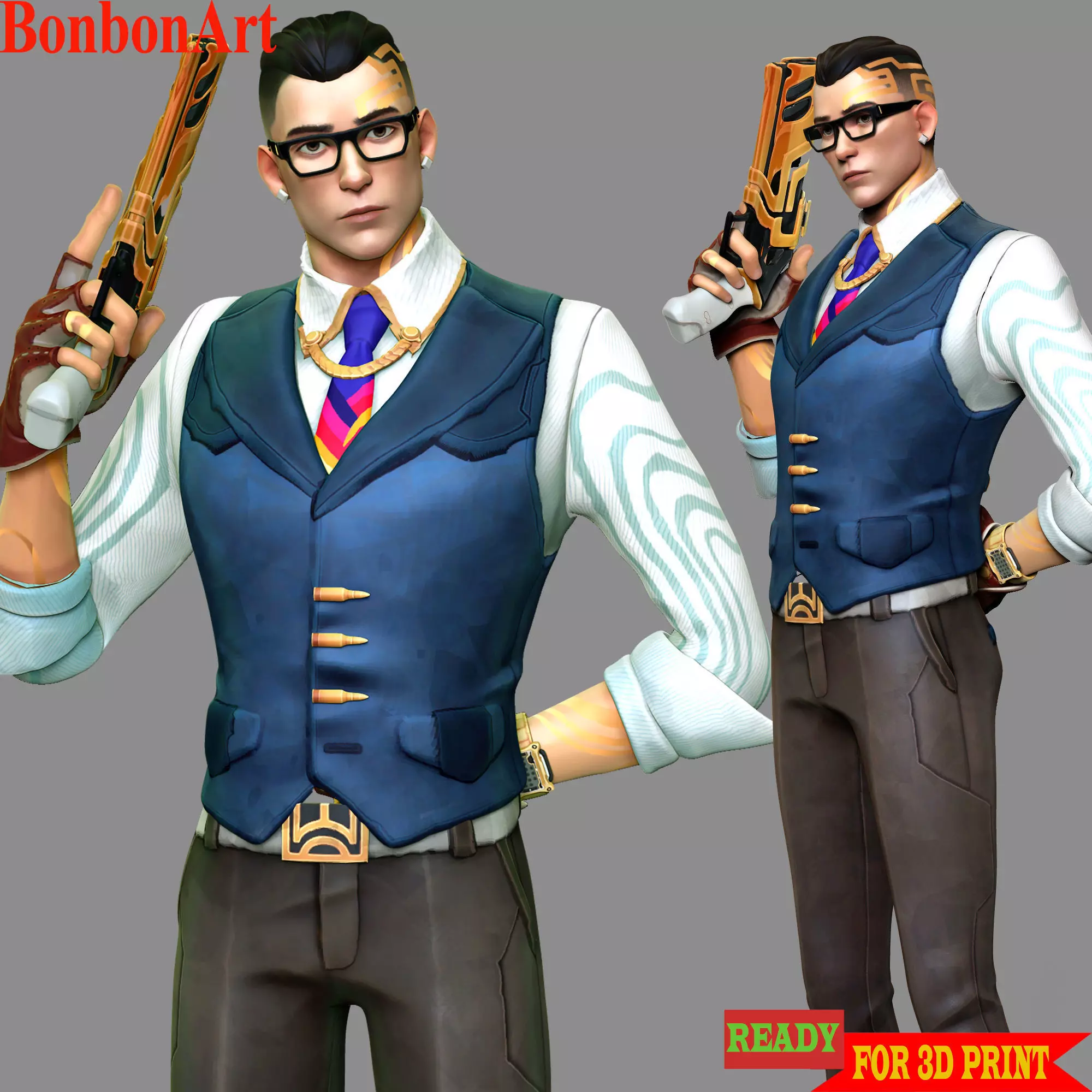 Chamber - Valorant 3D print model_0