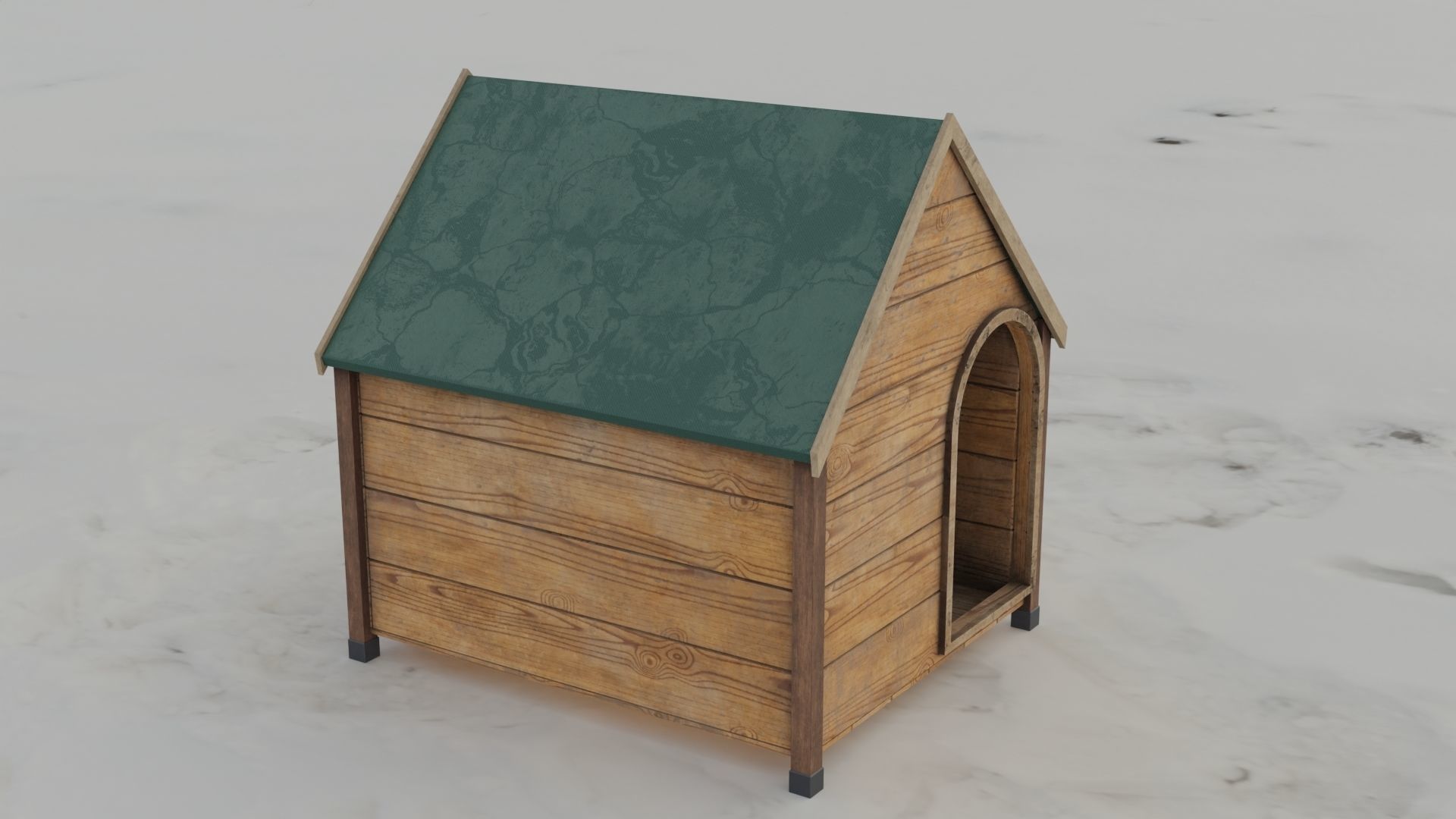 Dog House 3D model Low-poly 3D model_15