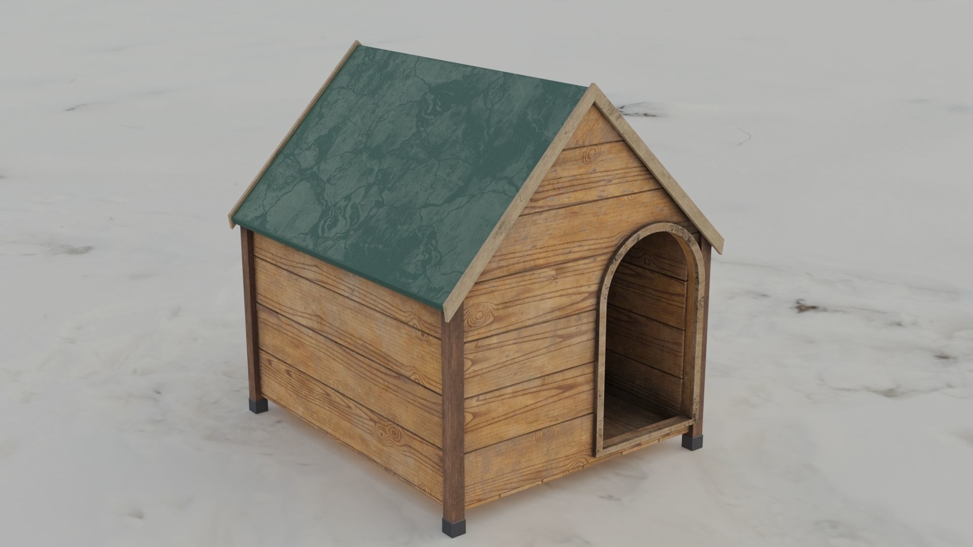 Dog House 3D model Low-poly 3D model_16