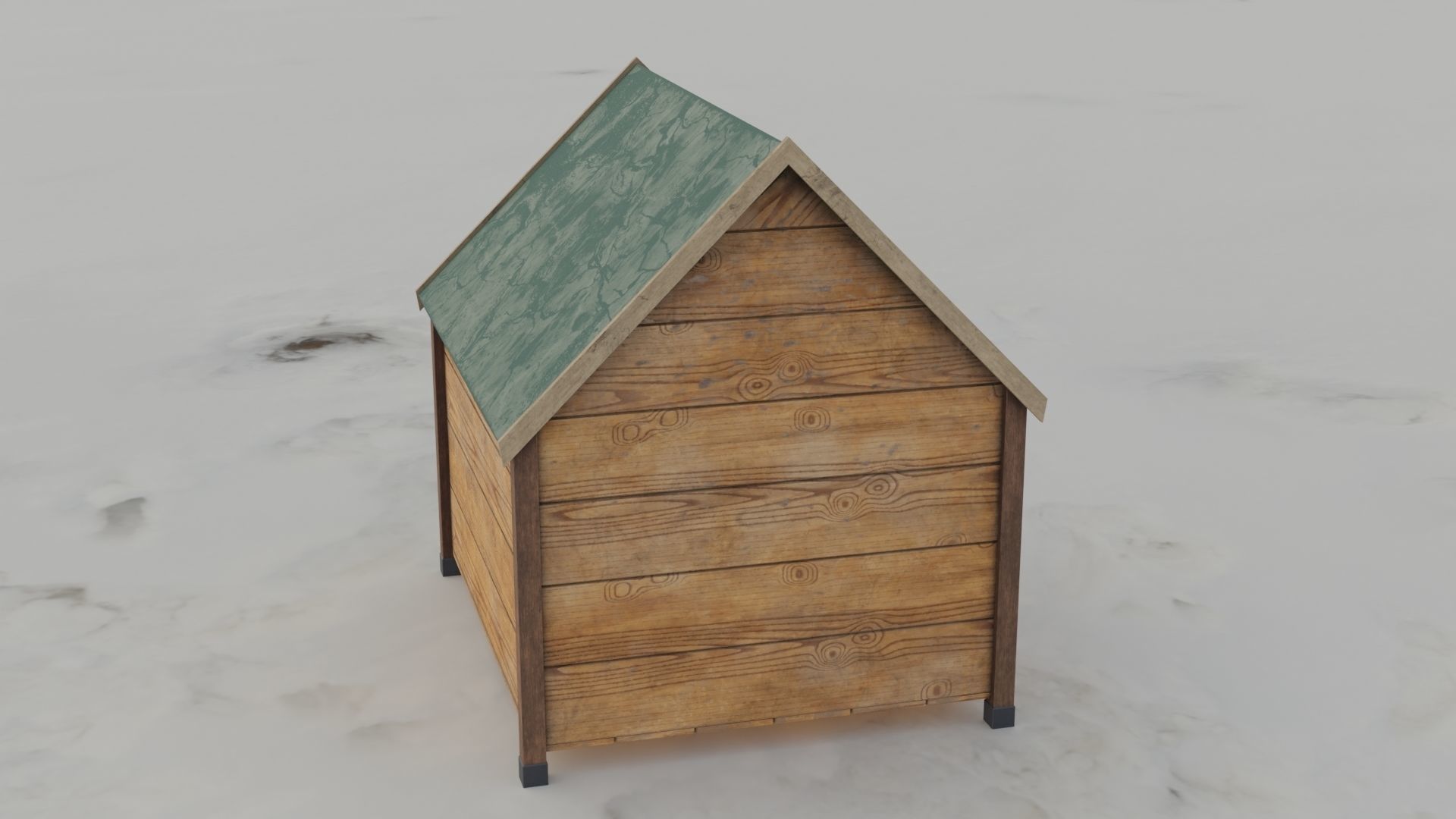 Dog House 3D model Low-poly 3D model_9