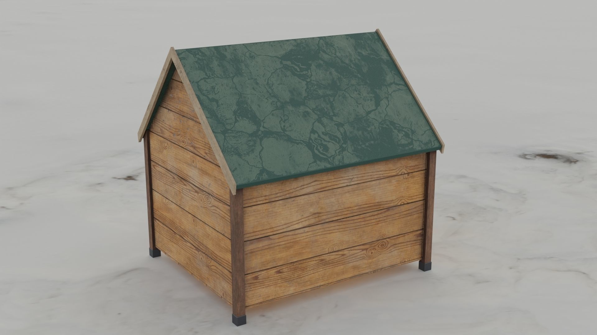 Dog House 3D model Low-poly 3D model_12