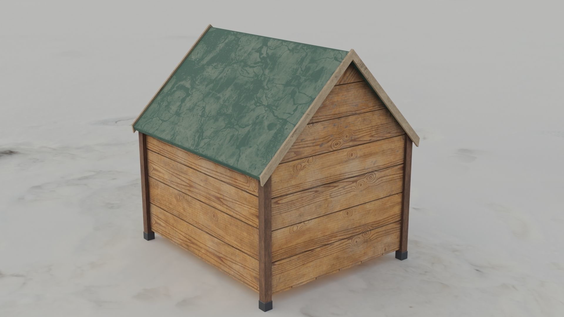 Dog House 3D model Low-poly 3D model_8