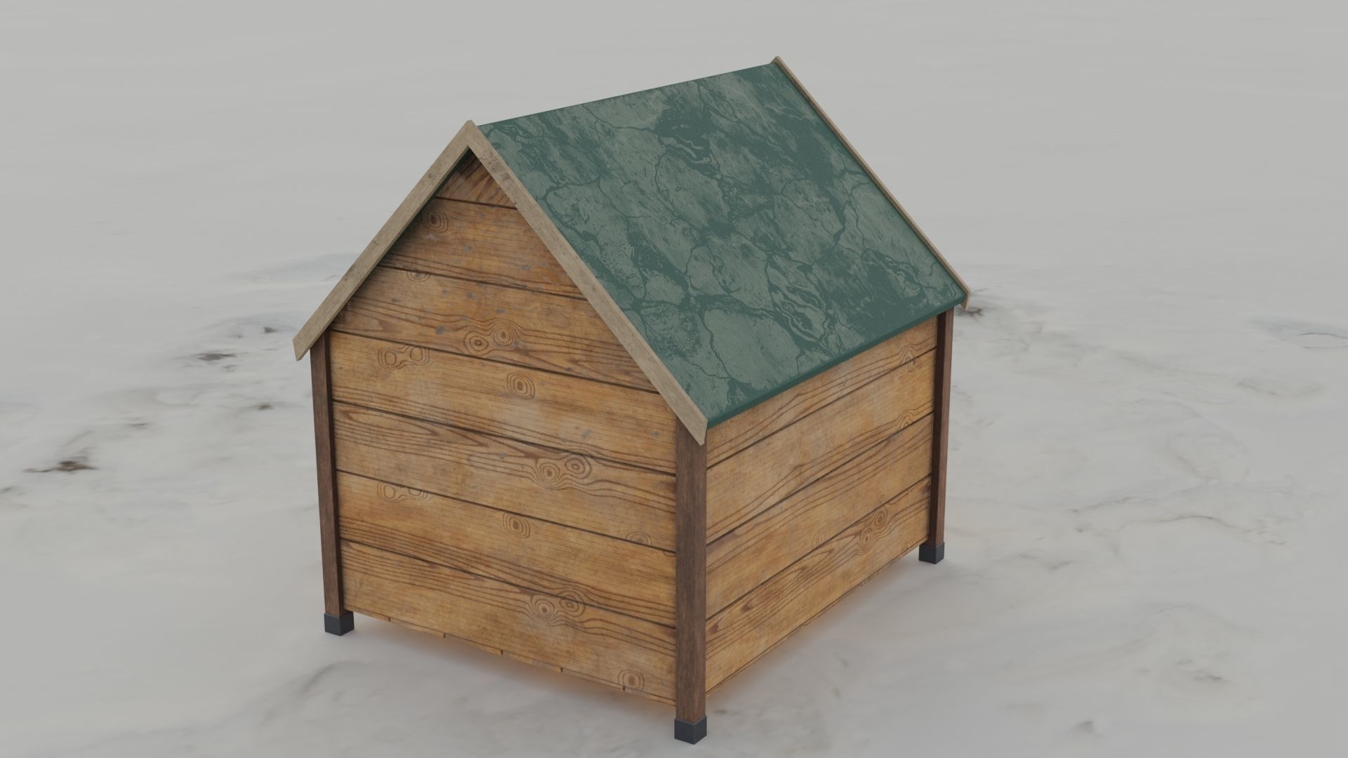 Dog House 3D model Low-poly 3D model_11