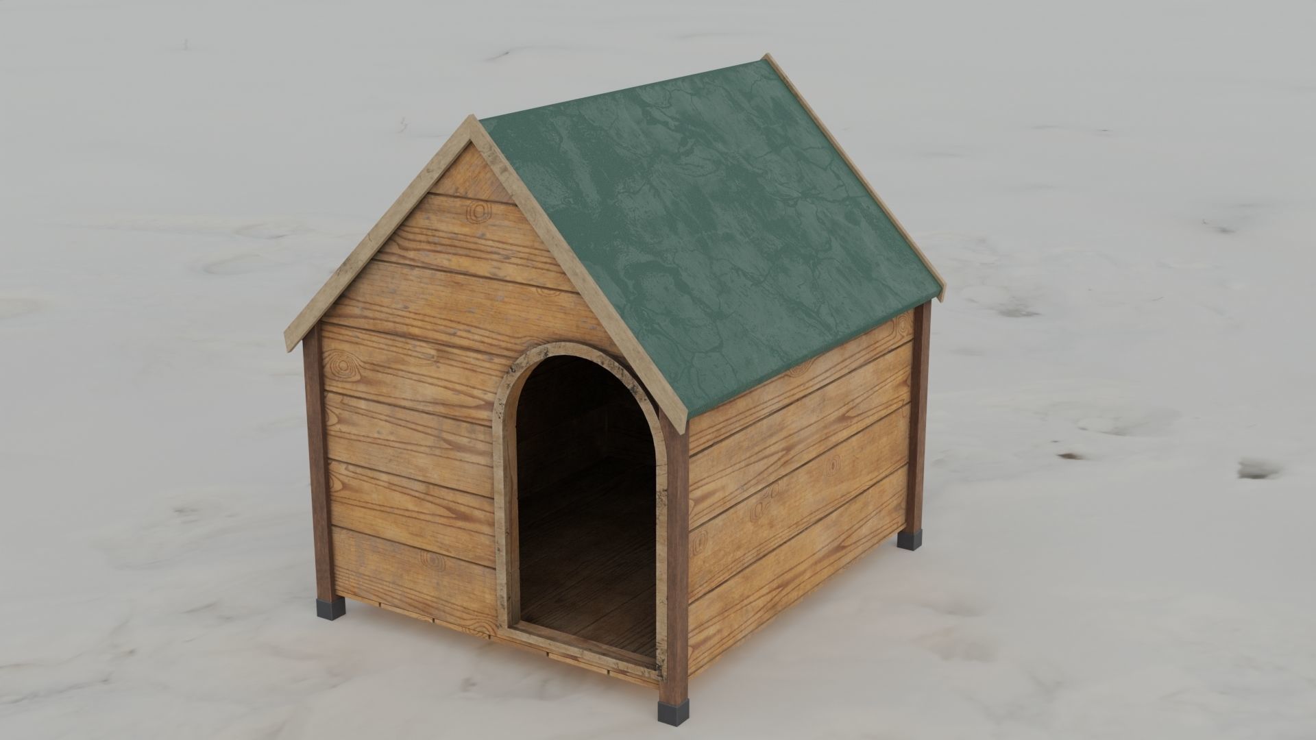 Dog House 3D model Low-poly 3D model_1