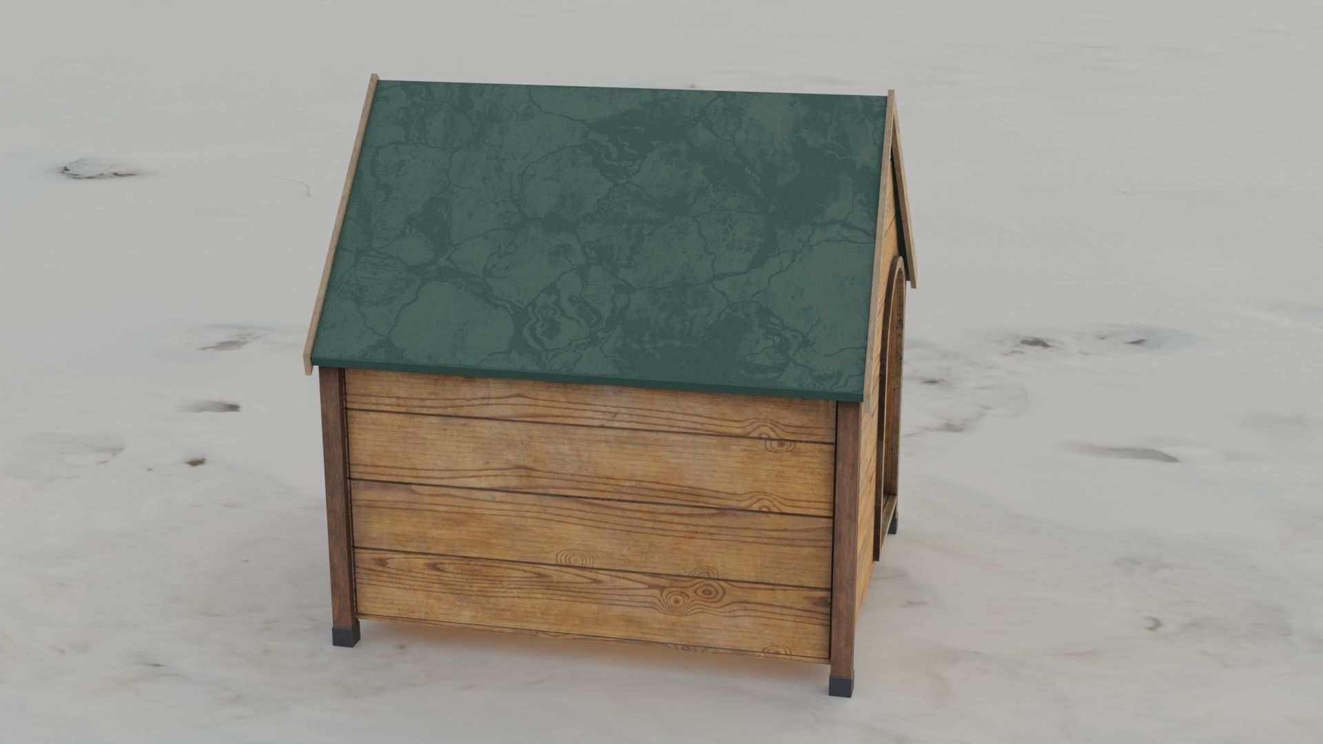 Dog House 3D model Low-poly 3D model_14