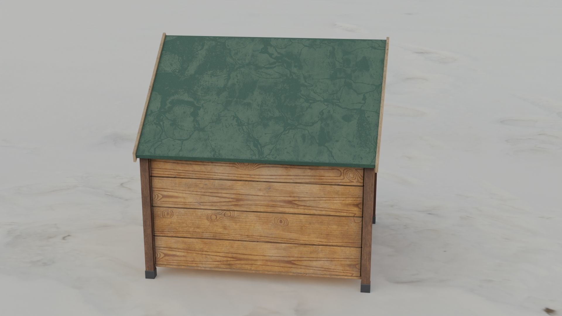 Dog House 3D model Low-poly 3D model_6