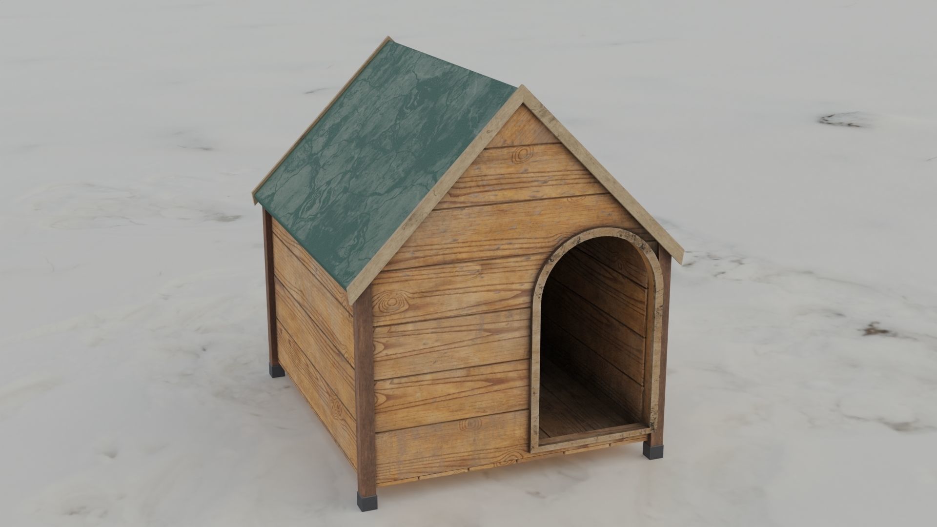 Dog House 3D model Low-poly 3D model_17