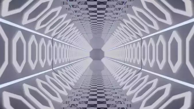 Hall Way - Empty Room - PBR 3D model