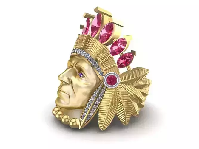 The Indian Head Ring 3D print model