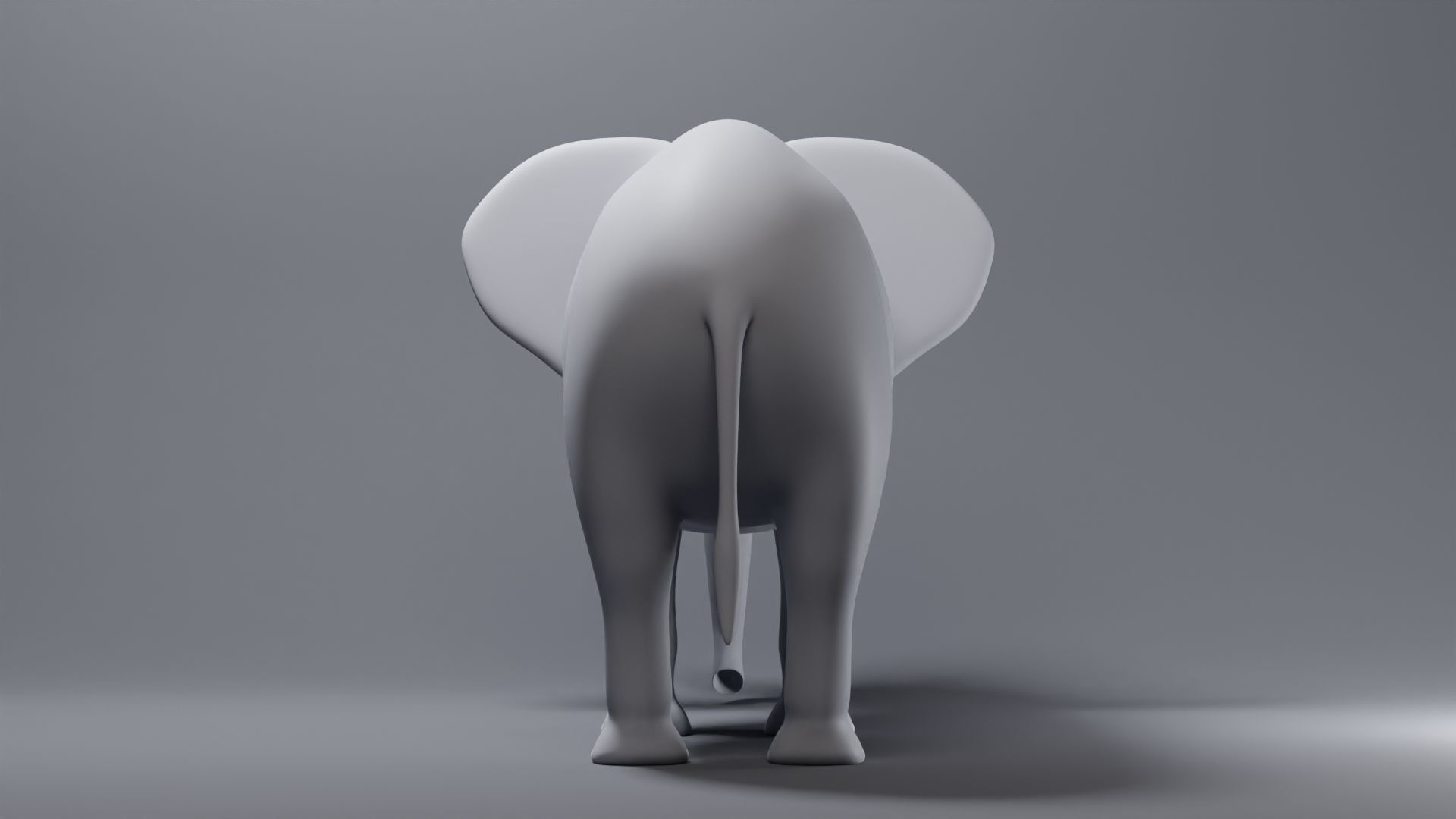 Elephant Base Mesh Low-poly 3D model_4