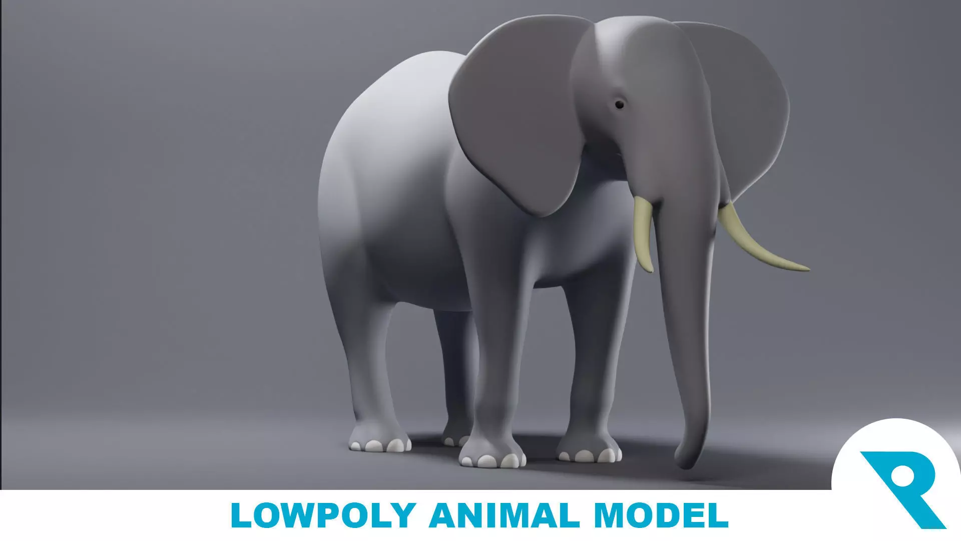 Elephant Base Mesh Low-poly 3D model_0