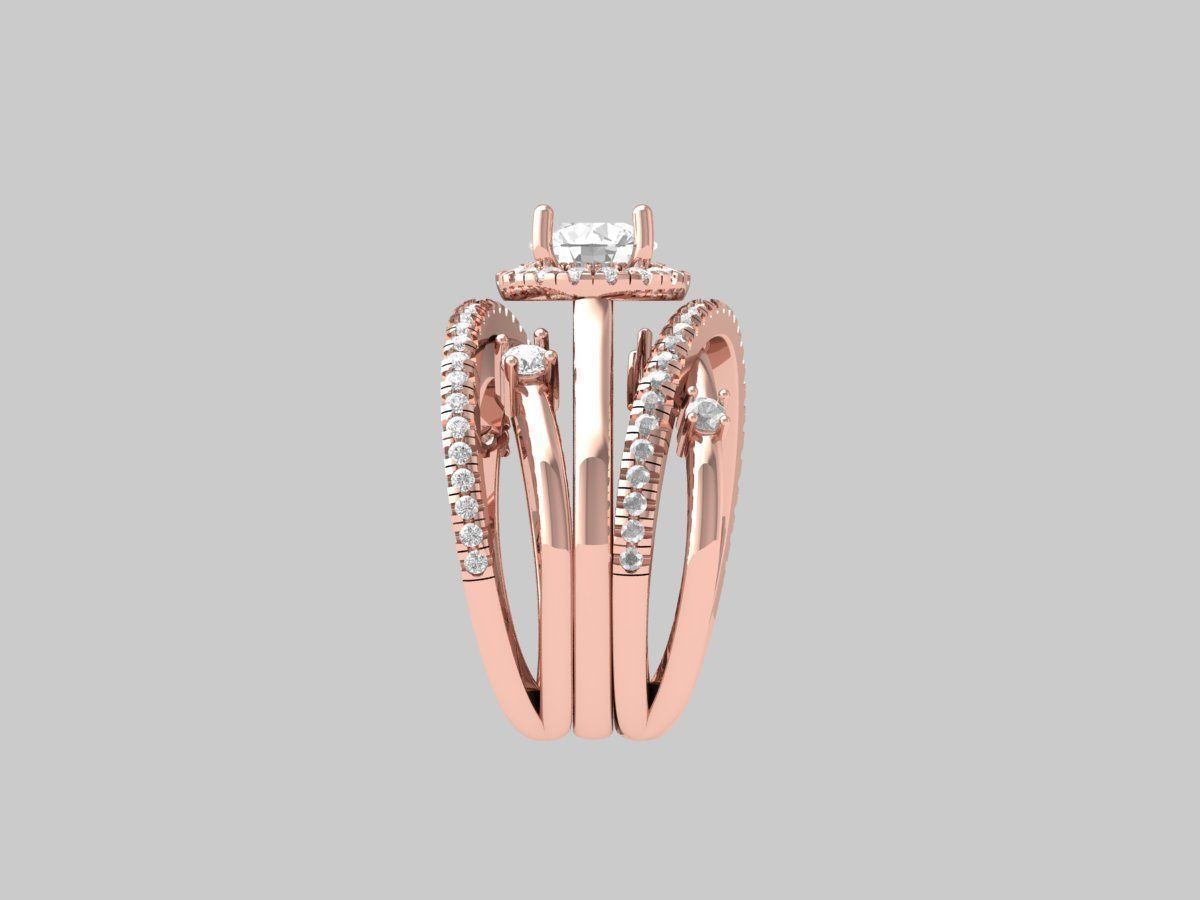 Wedding Ring 3D print model_7