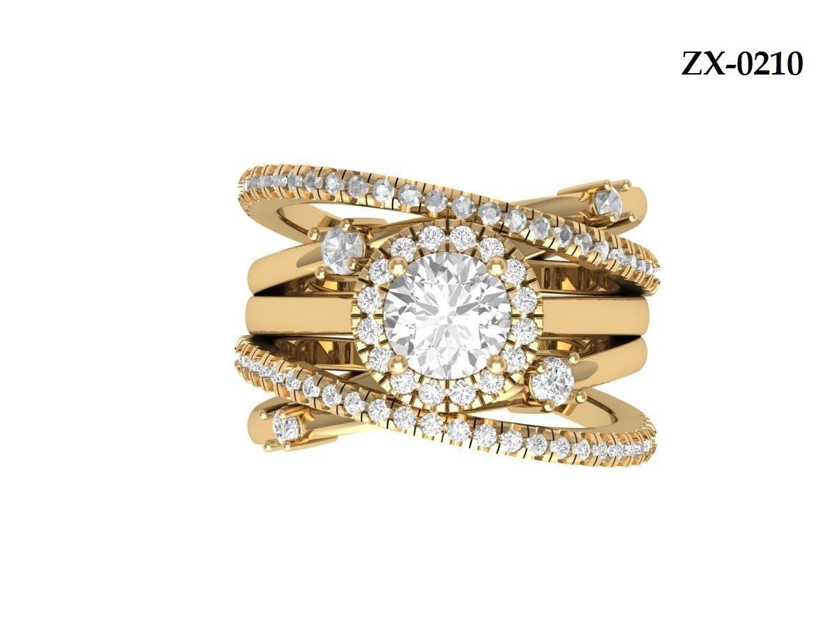 Wedding Ring 3D print model_14