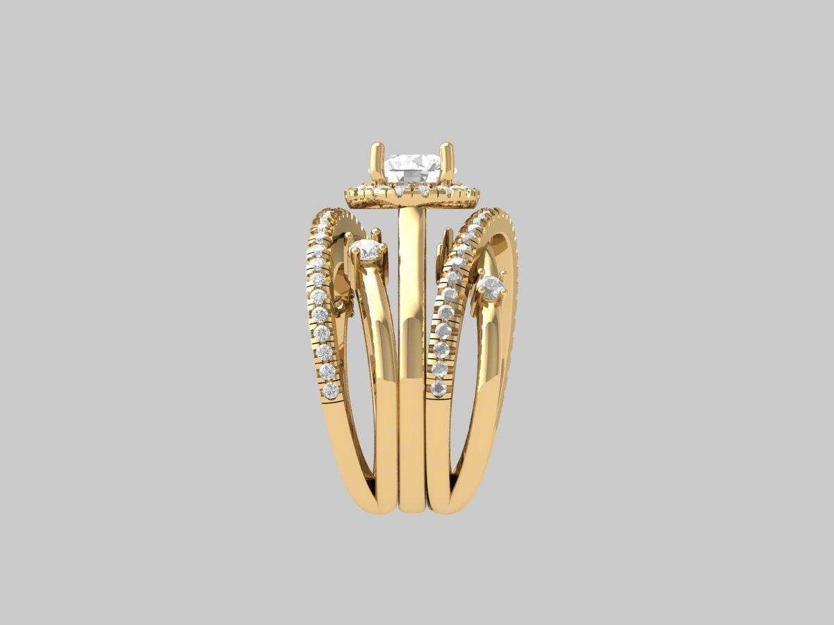 Wedding Ring 3D print model_6