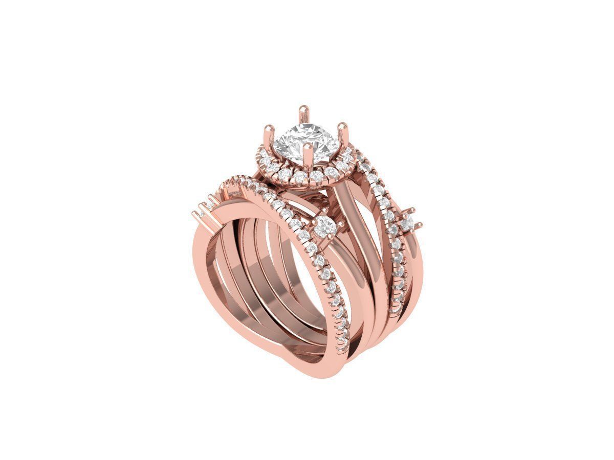 Wedding Ring 3D print model_4