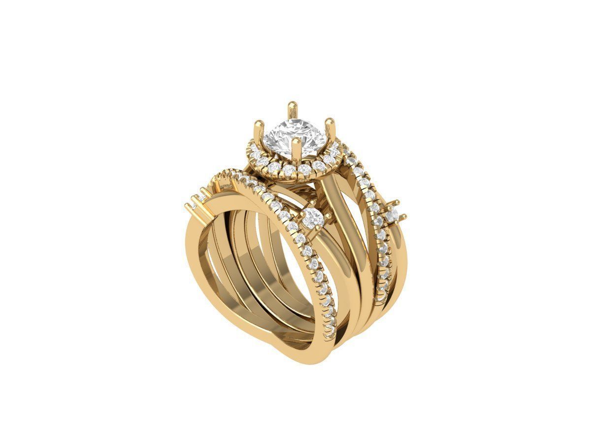 Wedding Ring 3D print model_3