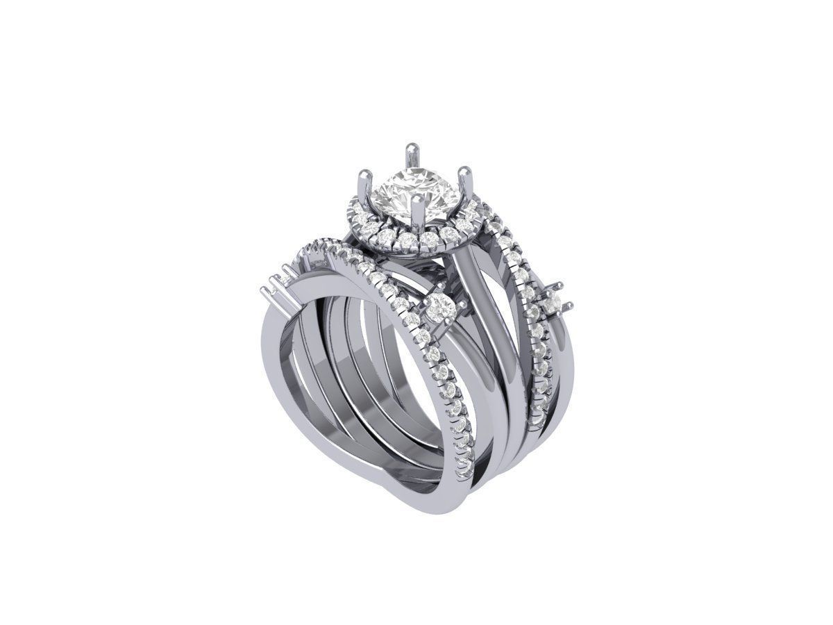 Wedding Ring 3D print model_5