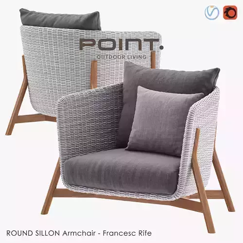 ROUND SILLON Armchair White