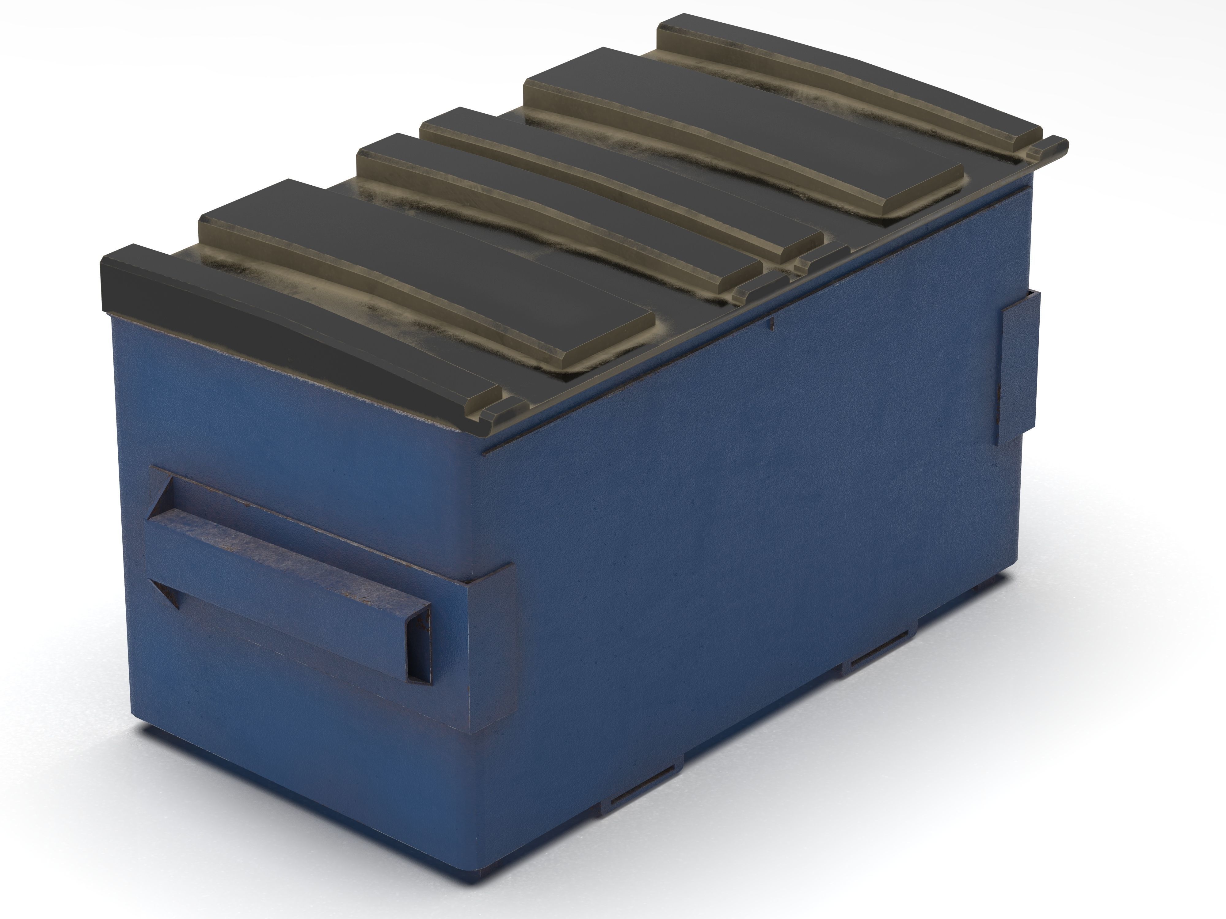 Garbage Container Trash Low-poly 3D model_8