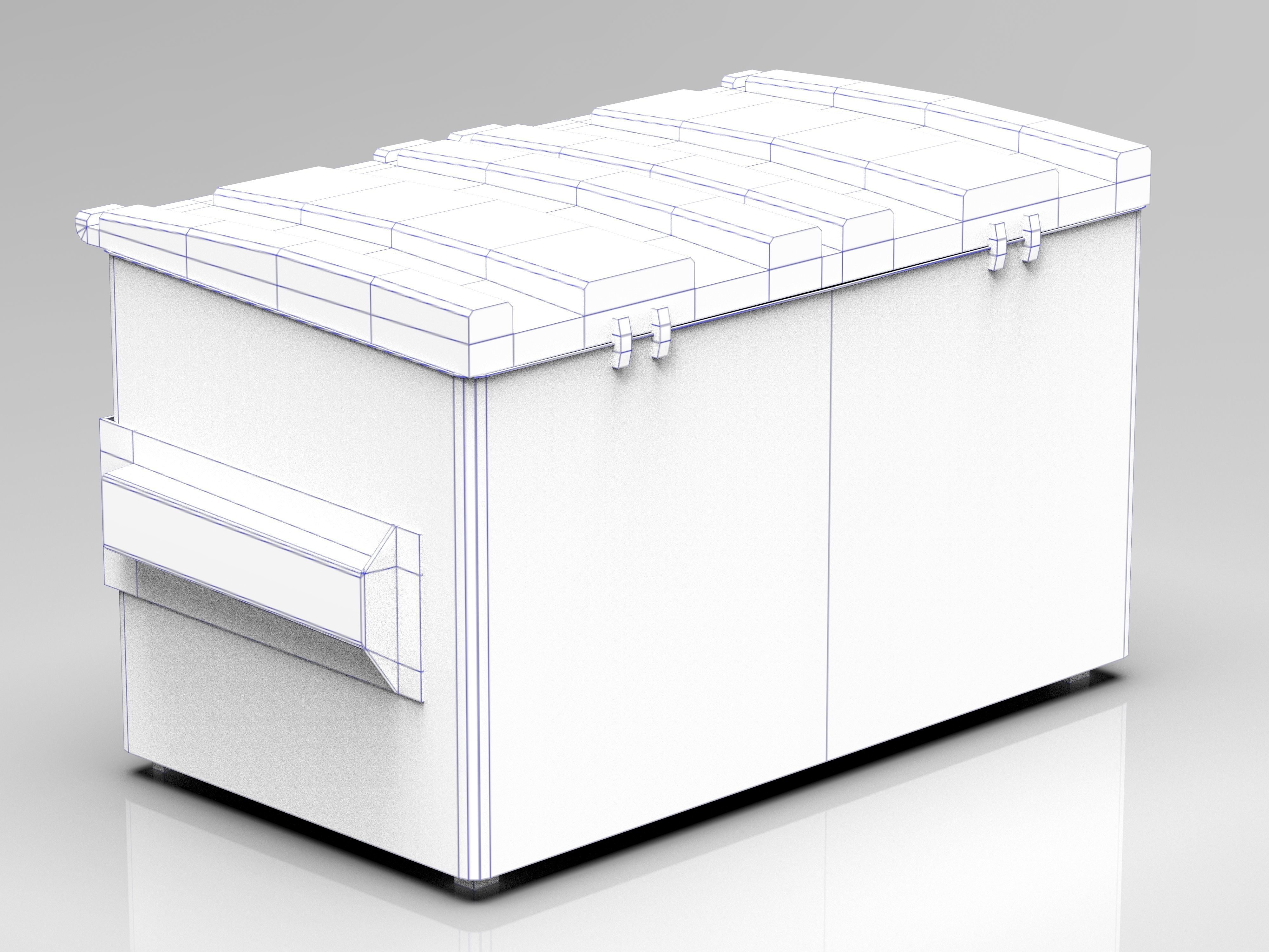 Garbage Container Trash Low-poly 3D model_5