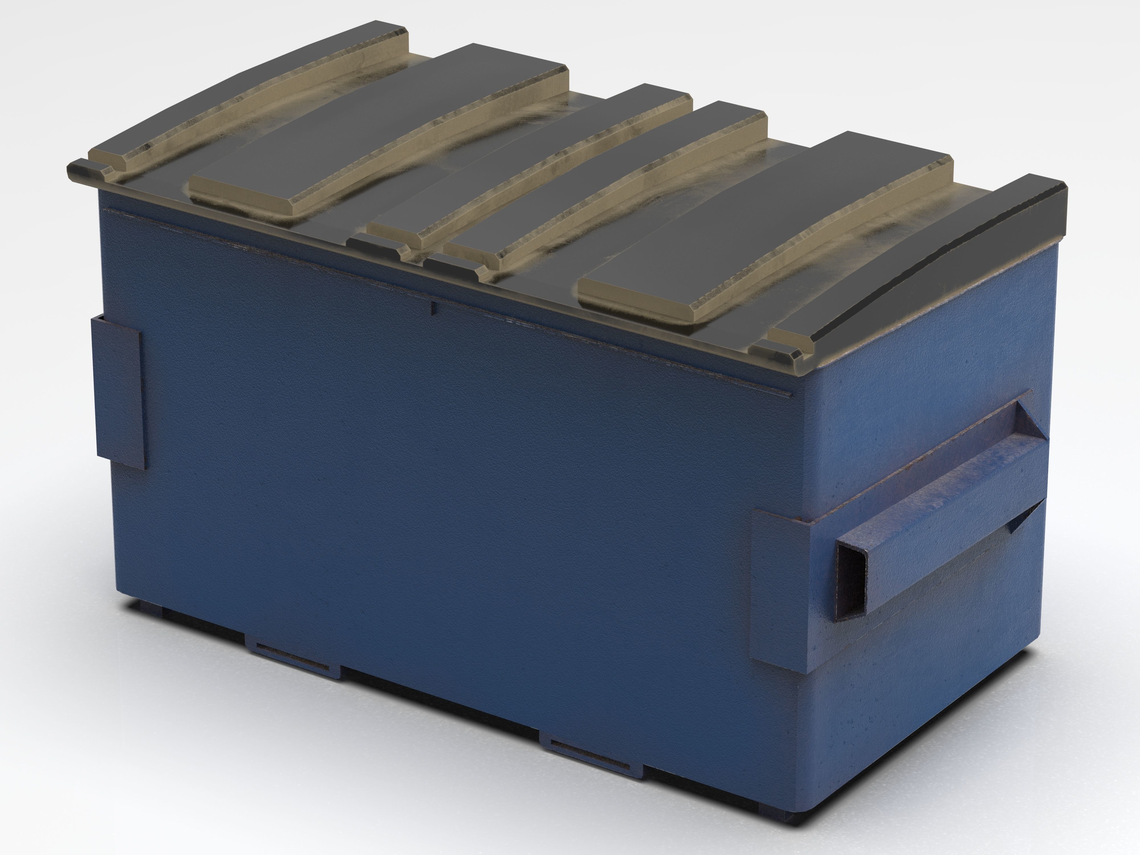 Garbage Container Trash Low-poly 3D model_2