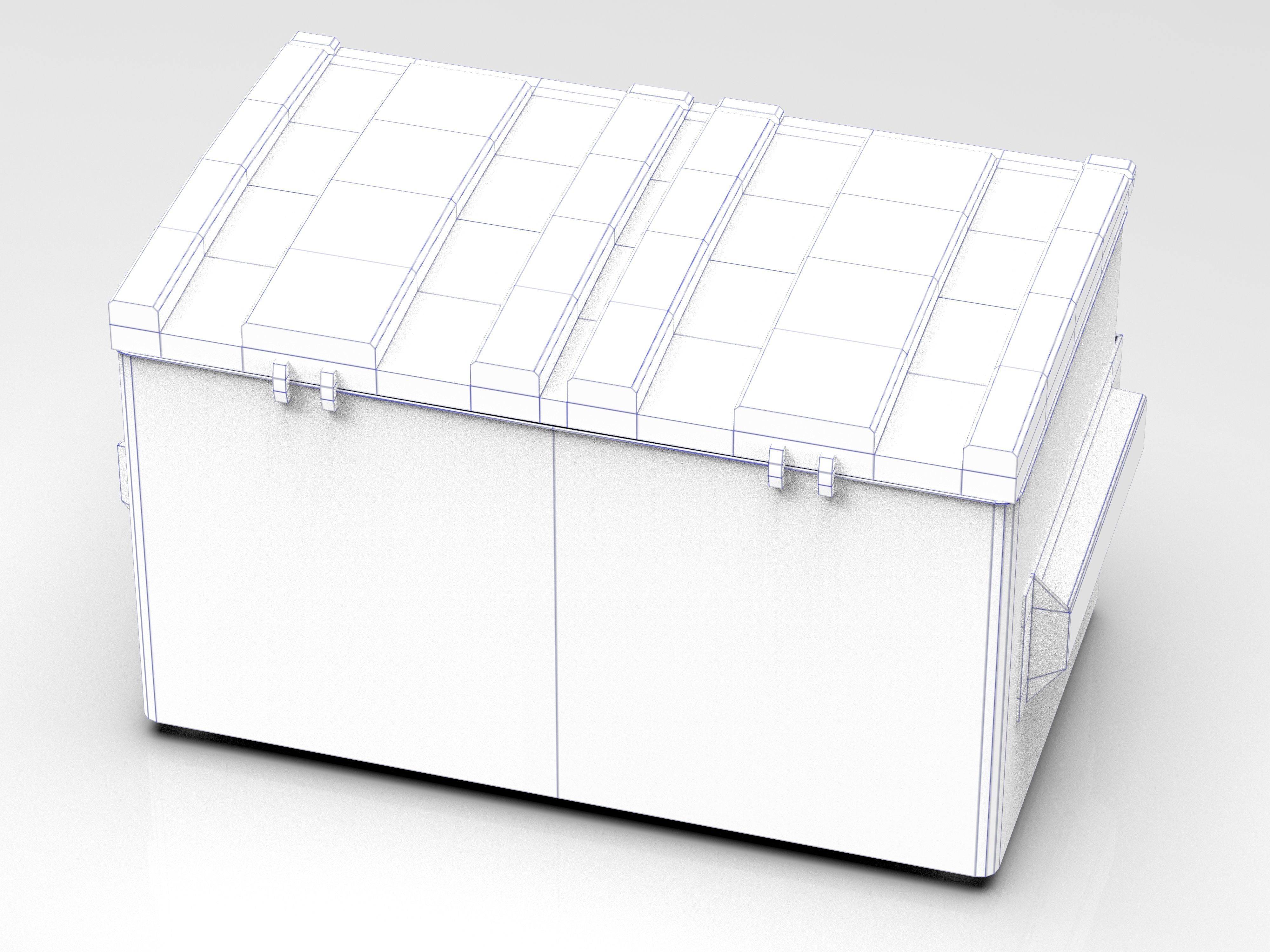 Garbage Container Trash Low-poly 3D model_7