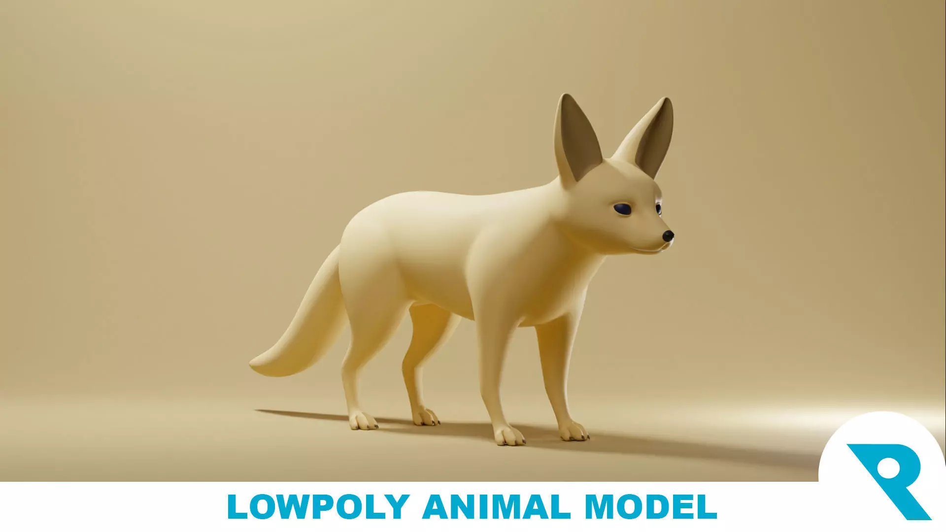 Fennec Fox Base Mesh Low-poly 3D model