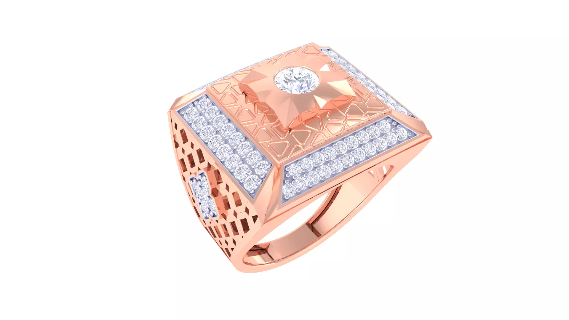 Wedding Engagement Rings 3dm STL OBJ FBX Renders Details 3D print model_0