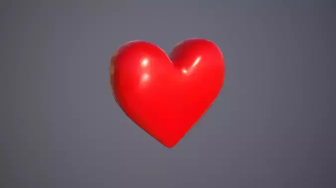 Stylised Low Poly Heart Low-poly 3D model
