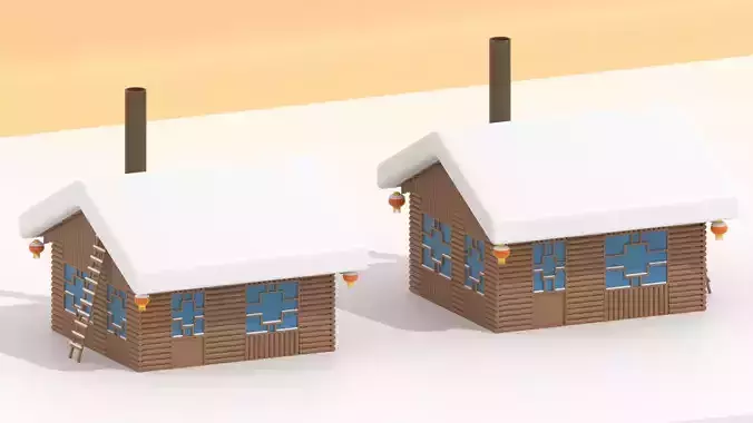 Chinese Snow Village House