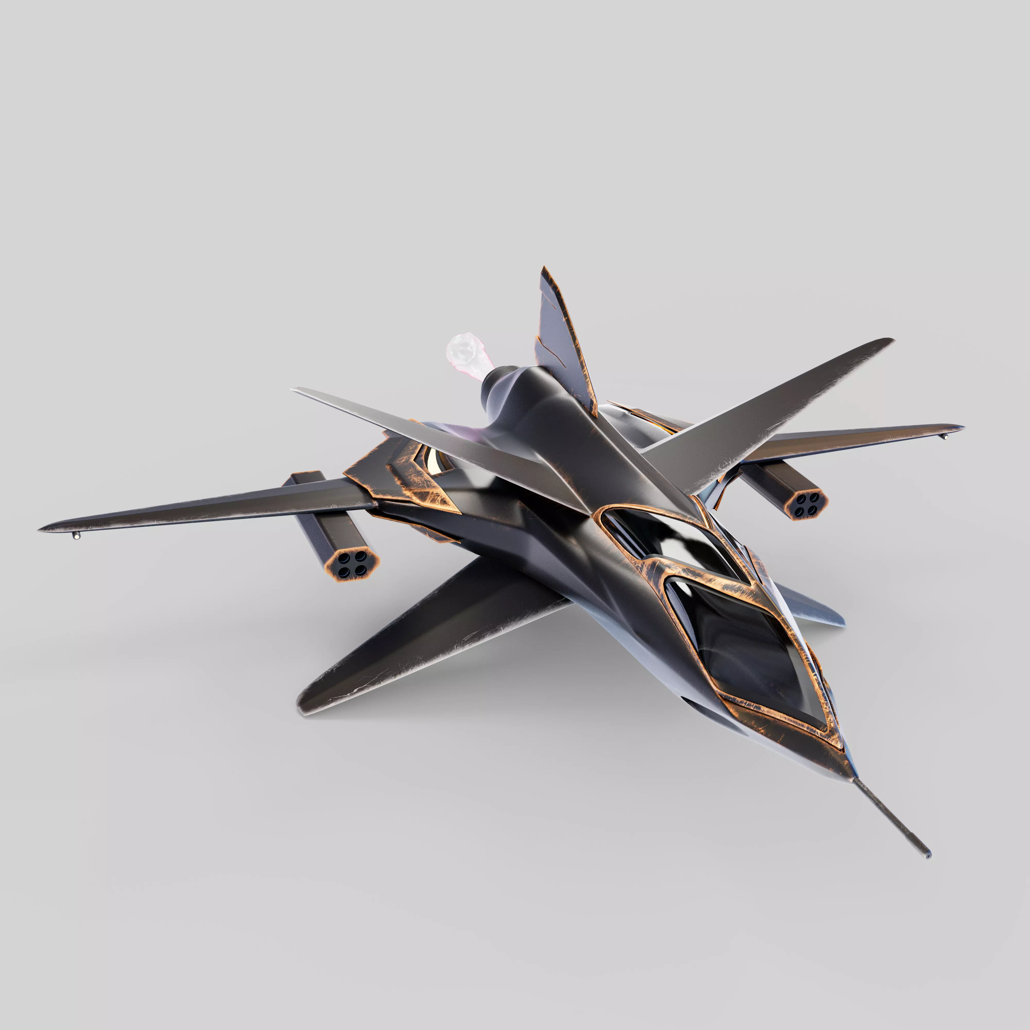 Space Ship Low-poly 3D model
