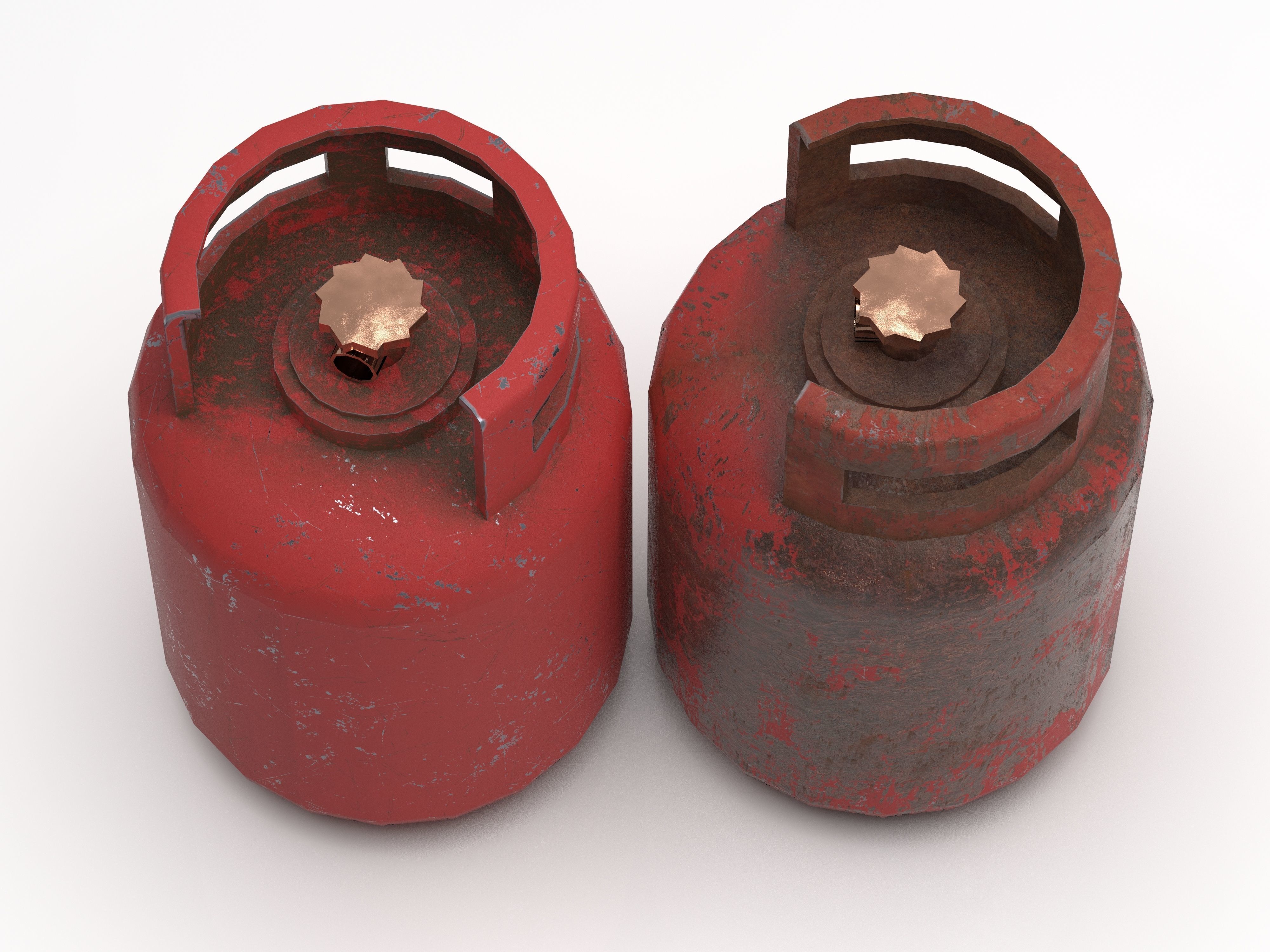 Gas Tank Low-poly 3D model_3