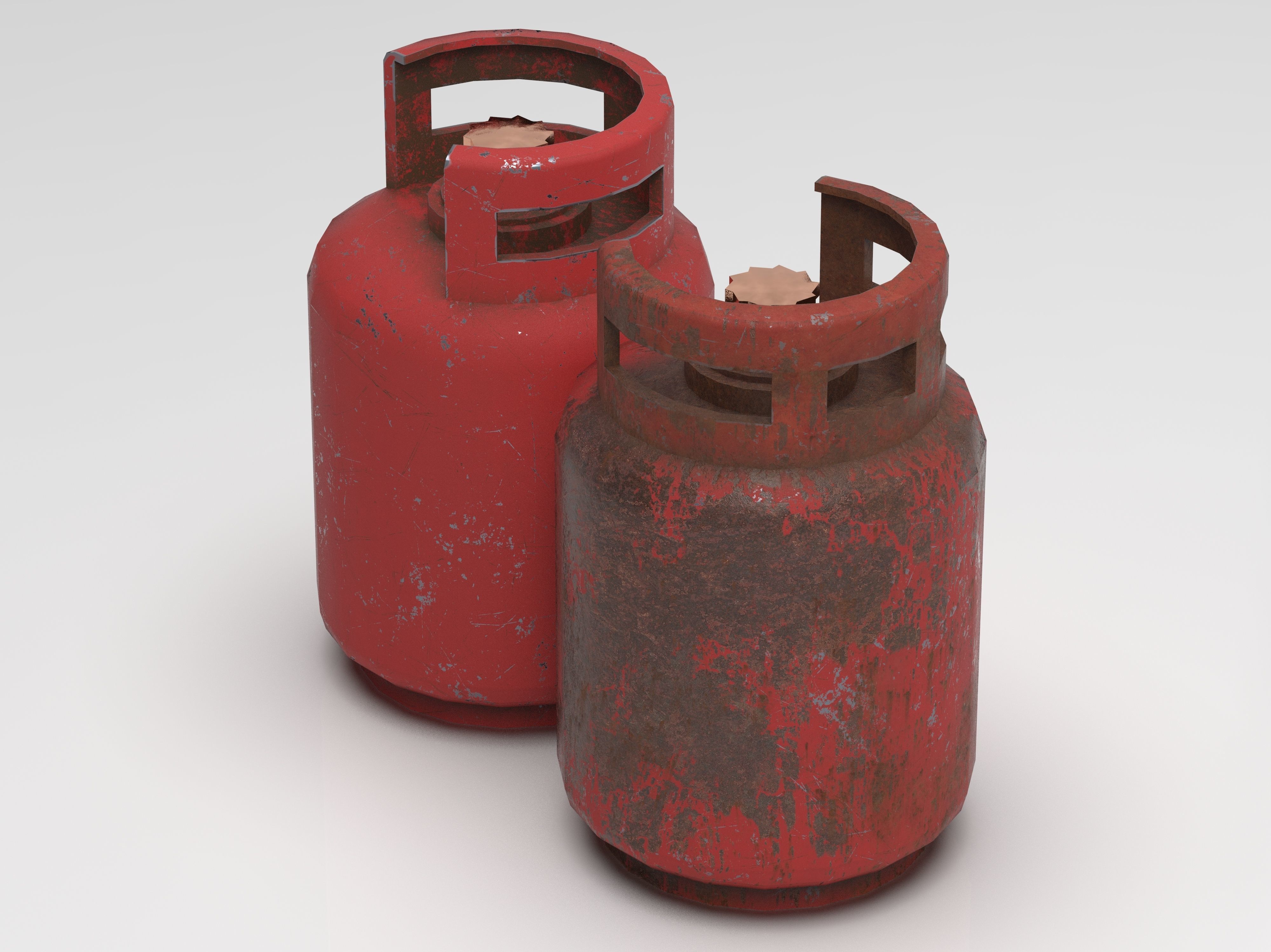 Gas Tank Low-poly 3D model_5